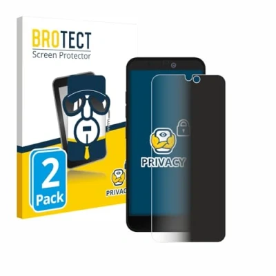 Abbildung von BROTECT (2 Stück Anti Spy Blickschutzfolie für Fairphone 3 Plus Privacy Screen Protector [Displayschutz Folie, Sichtschutz, Blaulichtfilter]