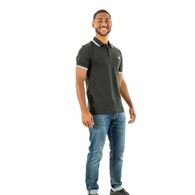 Abbildung von POLO UOMO FRED PERRY DOPPIA RIGA NIGHTGREEN/SNWHT