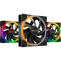 Abbildung von be quiet! Gehäuselüfter Light Wings 120mm PWM, BL076, 3er Pack ARGB Beleuchtung, 4 pin, leicht, leise, schwarz
