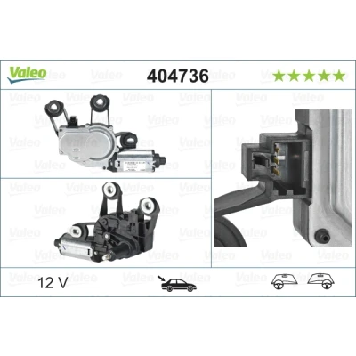 Abbildung von VALEO ORIGINAL PART 404736 Scheibenwischermotor 12 hinten für Links /Rechtslenker FORD: FIESTA 5, Fusion Kombi