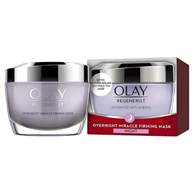 Abbildung von Olay Regenerist Nachtcreme, Straffende Wundermaske für die Nacht, Gesichtsmaske Nacht mit Niacinamid &amp; Peptiden, 50ml