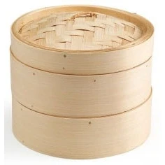 Abbildung von KEN HOM Dampfgartopf &quot;KH506&quot;, Bambus, Dampfkochtopf, Ø 20 cm, inkl. Rezeptideen