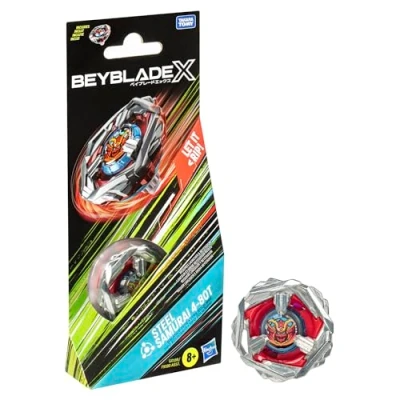 Abbildung von Hasbro Beyblade X Steel Samurai 4 80T Kreisel Booster Pack, rechtsdrehender Balance Typ mit Celerator, 2 Klicks zusammenbauen, für Kinder ab 8 Jahren