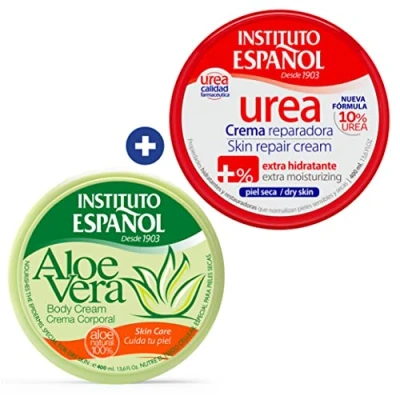 Abbildung von Instituto Español Aloe Vera Creme Urea Feuchtigkeitscreme Körpercreme für Gesicht, Hände, Füße Feuchtigkeitsspendende trockene Haut Gesichtscreme den täglichen Gebrauch Set 800ml