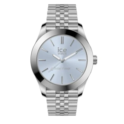 Abbildung von ICE Watch steel Silver light blue Silbergraue Damenuhr mit Metallarmband 023789 (Small)