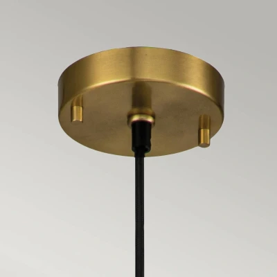 Abbildung von Elstead Lighting ETOILE P M AB Hängeleuchte E27 1x60W Stahl/Harz Altmessing, Blattgold H:65.4cm B:17.8cm dimmbar