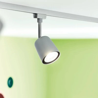Abbildung von Paulmann Schienensystem Leuchten URail Schienenspot Cover GU10 max. 10W 230V Schwarz matt, Chrom, (1 tlg), Einzelspot, dimmbar
