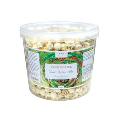 Abbildung von Everly Grace Popcorn Classic Italian Herbs, 250 g Eimer mit italienischen Kräutern aus unserer Manufaktur in Augsburg