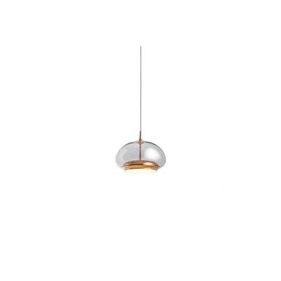 Abbildung von LOOM DESIGN LED Hängelampe Avalon roségold/grau Ø 20 cm Glas