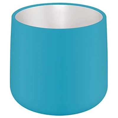 Abbildung von Leitz Keramik Blumentopf, Moderner Pflanzentopf aus für Zuhause/Büro, Stilvoller Heller Topfpflanzenbehälter den Schreibtisch, Cosy Serie, Sanftes Blau, 53310061