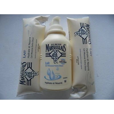 Abbildung von Le Petit Marseillais : 1 Flasche lait Milch zu 300ml + 2 Nachfüllpacks je 250ml