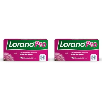 Abbildung von Lorano®Pro 5 mg bei Allergie Keine Allergietablette ist stärker* 2x100 St Die Allergietabletten für alle Heuschnupfen Symptome Macht nicht schläfrig***