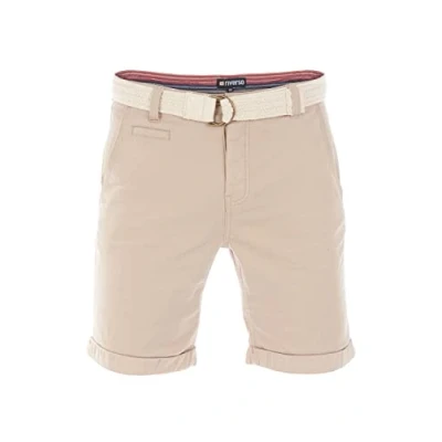 Abbildung von riverso Chinoshorts Herren Shorts RIVHenry Regular Fit Bermudashorts mit Gürtel