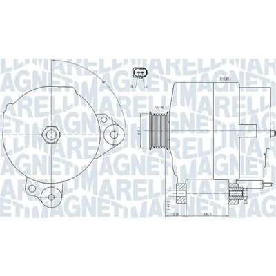 Abbildung von MAGNETI MARELLI 063731817010 Lichtmaschine 14V 110A VOLKSWAGEN: Polo IV Schrägheck, Golf 5 Touran I, SKODA: Fabia 2 Schrägheck