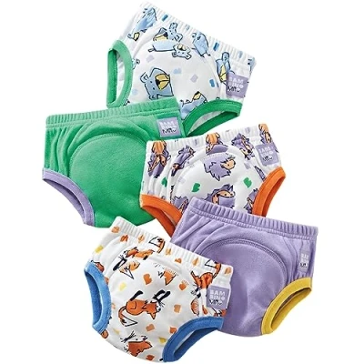 Abbildung von Bambino Mio, Wiederverwendbare Töpfchen Trainingshose für Jungen und Mädchen, 5er Packung, Mutige Tiere, 3 4 Jahre