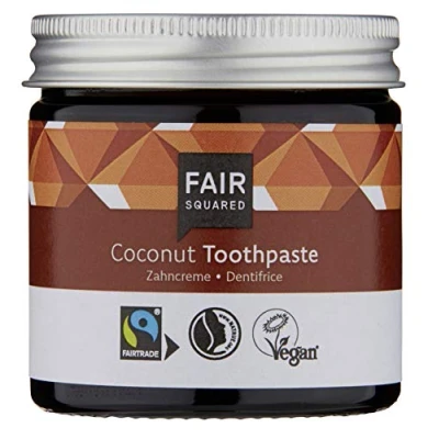 Abbildung von FAIR SQUARED Zahncreme Zahnpasta Kokosnuss 100 ml vegane Zahnreinigung im Mehrweg Glastiegel