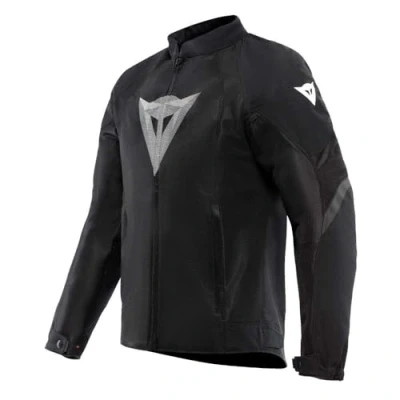 Abbildung von Dainese Air Graphics Tex Jacket, Sommer Motorradjacke, belüftet und leicht, mit weichen Protektoren an Schultern Ellenbogen, Mann, Schwarz/Weiß Diamant, 46
