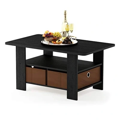 Abbildung von Furinno Andrey Couchtisch mit Schublade, Americano/Mittelbraun