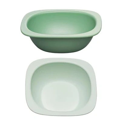 Abbildung von nip Green Öko Baby Breischale ab 4 Monate, bruchfest, mikrowellen und spülmaschinengeeignet, perfekt für Beikoststart, BPA frei, ohne Melamin, nachhaltig, 2er Set, Grün
