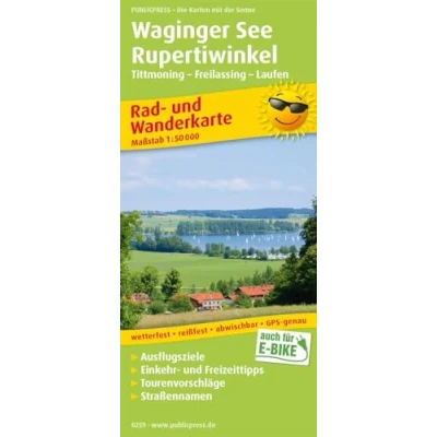 Abbildung von Waginger See, Rupertiwinkel, Tittmoning Freilassing Laufen: Rad und Wanderkarte mit Ausflugszielen, Einkehr &amp; Freizeittipps, wetterfest, ... 1:50000 (Rad Wanderkarte: RuWK)