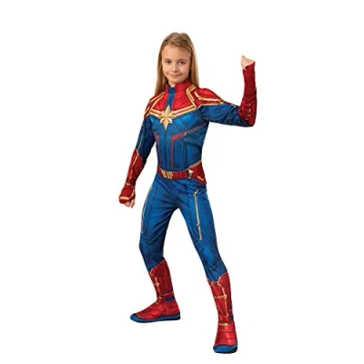 Abbildung von Rubie&#039;s 700594 Offizieller Captain Marvel Hero Anzug, Kinderkostüm Halloween