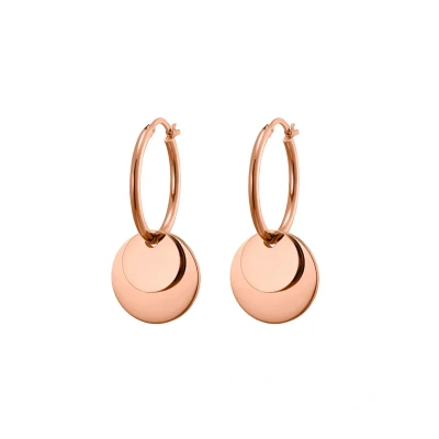 Abbildung von Heideman Creole Binus Poliert Ohrringe, Damen, Größe: One Size, Rosegoldfarben