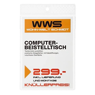 Abbildung von Durable Etiketten Schutzhüllen A6 Packung, 100 Stück, transparent, 229719