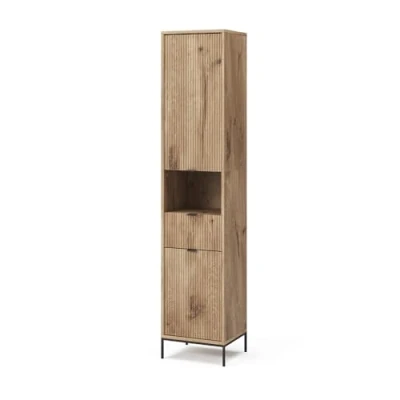 Abbildung von Vicco Hochschrank Eliza, Viking Oak, 40 x 190 cm mit Tür und Schublade