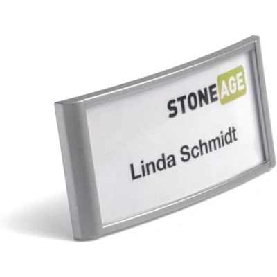 Abbildung von DURABLE Badge Classic Namensschilder silber 6.5 cm x 3