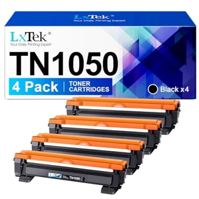 Abbildung von LxTek TN1050 TN 1050 Toner Kompatibel für Brother DCP 1510 1612W 1610W 1512 MFC 1910W 1810 HL 1110 1210W 1212W 1112 (Schwarz, 4er Pack)