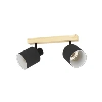 Abbildung von Eglo 99489 Spotleuchte BATALLAS braun, schwarz, weiss L:30 B:5cm dimmbar