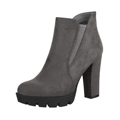 Abbildung von Elara High Heel Stiefelette, Damen, Größe: 39, Grau Schuhe