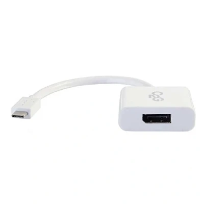 Abbildung von C2G USB C auf DisplayPort 4K Adapter Weiß Geeignet fàur MacBook Pro, iMac, Google Chromebook, Pixel, Dell Latitude, XPS und mehr. (Thunderbolt 3 to weibliche DP)