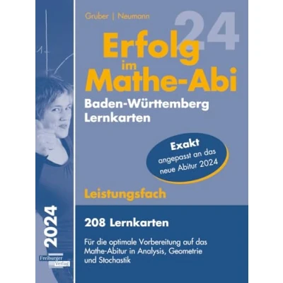 Abbildung von Erfolg im Mathe Abi 2024, 208 Lernkarten Leistungsfach Allgemeinbildendes Gymnasium Baden Württemberg