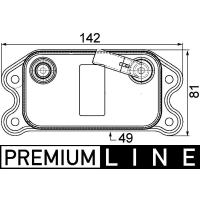 Abbildung von MAHLE ORIGINAL CLC 73 000P Ölkühler VOLVO: V50, S80 II, XC60 I