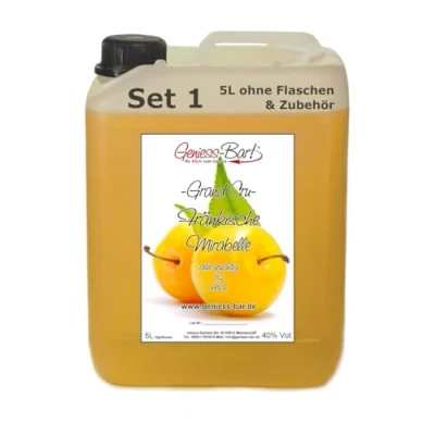 Abbildung von Grand Cru Fränkische Mirabelle 5L sehr fruchtig &amp; weich 40% Vol Schnaps Obstler Spirituose