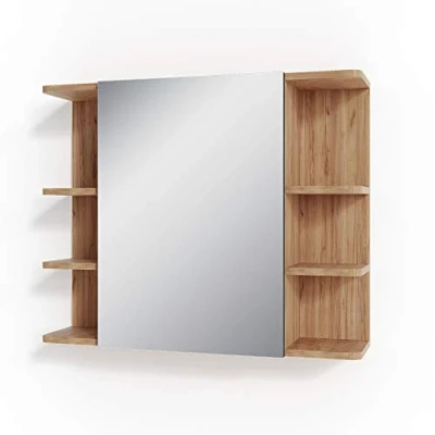 Abbildung von Vicco Badezimmerspiegelschrank Fynn, Eiche/Anthrazit, 80 x 64 cm