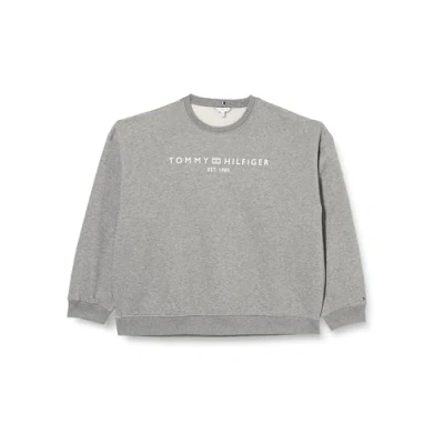 Abbildung von Tommy Hilfiger Curve LOGO Sweatshirt, Damen, Größe: 50, Medium grey heather
