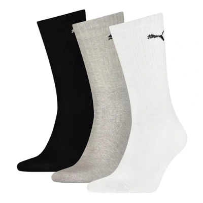Abbildung von PUMA 6 Paar Unisex Crew Socks Socken Sportsocken MIT FROTTEESOHLE (white/grey/black, 35 38)