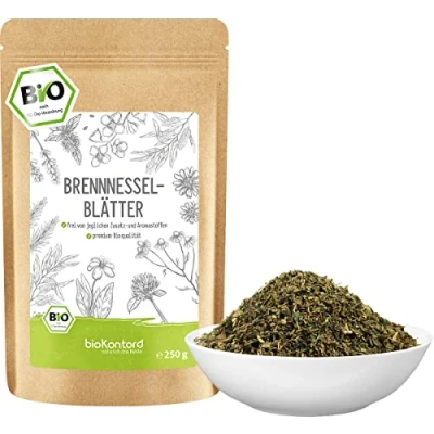 Abbildung von Brennnessel Tee BIO 250 g geschnitten aus kontrolliert biologischem Anbau 100% natürlich Kräutertee lose von bioKontor