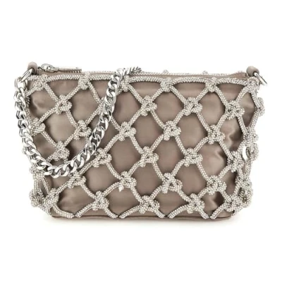 Abbildung von Guess MINI A Zalina Strass Clutch, Damen, Größe: One Size, Argento