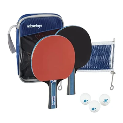 Abbildung von relaxdays Tischtennisschläger Tischtennis Set mit Netz