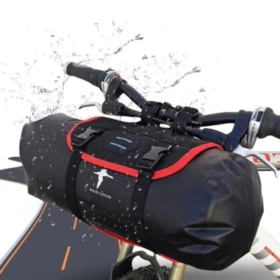 Abbildung von Red Loon Lenkertasche für Fahrrad wasserdicht Gepäckträger Tasche Vorderradtasche Fahrradtaschen Backloader Packtasche 10 Liter Dry Bag