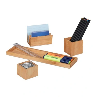 Abbildung von relaxdays Organizer Schreibtisch Set 4 teilig