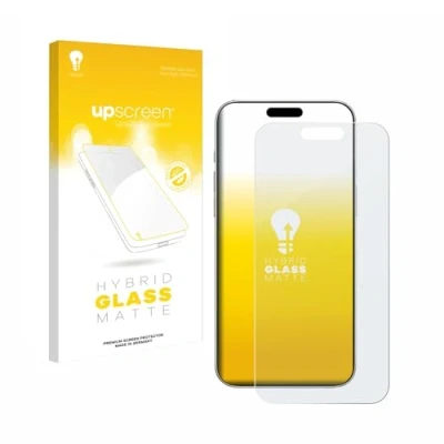 Abbildung von upscreen Entspiegelungs Schutzglas für Apple iPhone 16 Schutzfolie Matt, Glas Folie [mattierend, 9H Panzerschutz, Anti Fingerprint]