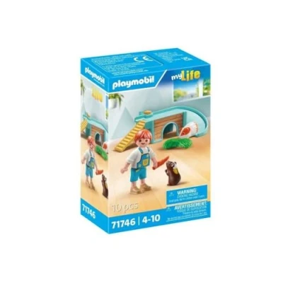 Abbildung von Playmobil® Junge mit Meerschweinchen (71746), Playmobil My Life Konstruktions Spielset, (10 St)