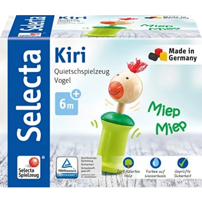 Abbildung von Selecta 61058 Kiri Vogel, Greifling mit Quietsche, 13 cm
