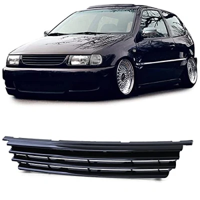 Abbildung von Sport Grill Kühlergrill ohne Emblem Schwarz für VW Polo 6N 94 99