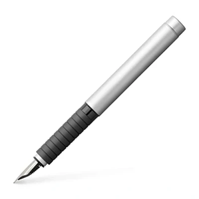 Abbildung von Faber Castell 148521 Füllfederhalter Basic Metall matt, Feder F, Silber, 1 Stück