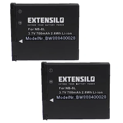 Abbildung von EXTENSILO 2X Akku kompatibel mit Canon PowerShot A3200 is, A3100 A3150 A3200IS Kamera (700mAh, 3,7V, Li Ion)